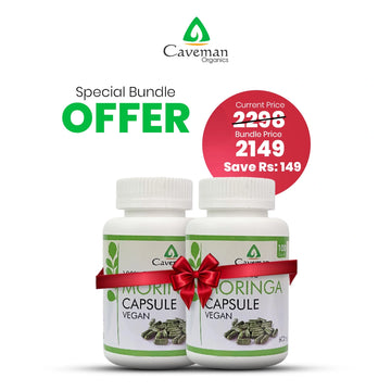 Double Strength – Moringa Capsules Bundle (2 × 100 Vegan Caps)